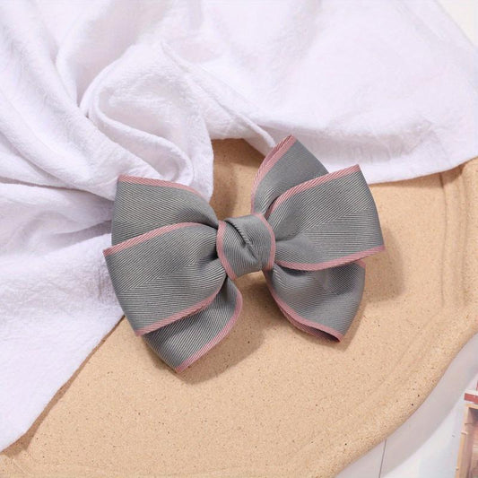 Fabric Bowknot Hair Clip Non slip French Barrette Side Clip Hair Accessories