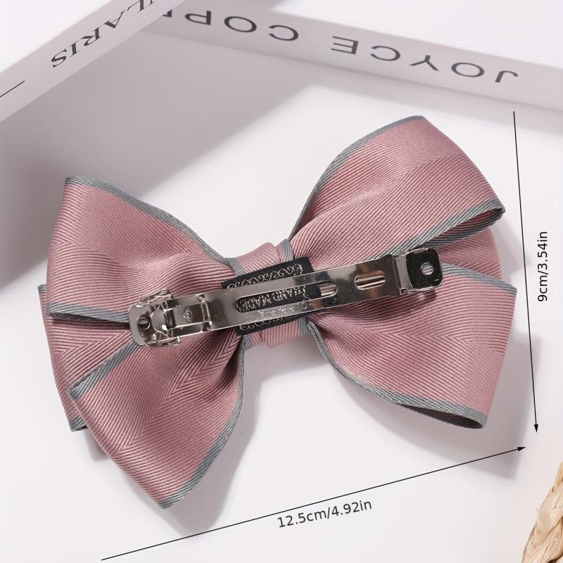 Fabric Bowknot Hair Clip Non slip French Barrette Side Clip Hair Accessories
