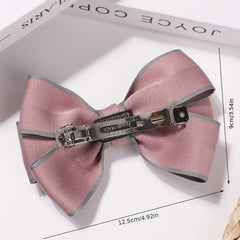 Fabric Bowknot Hair Clip Non slip French Barrette Side Clip Hair Accessories