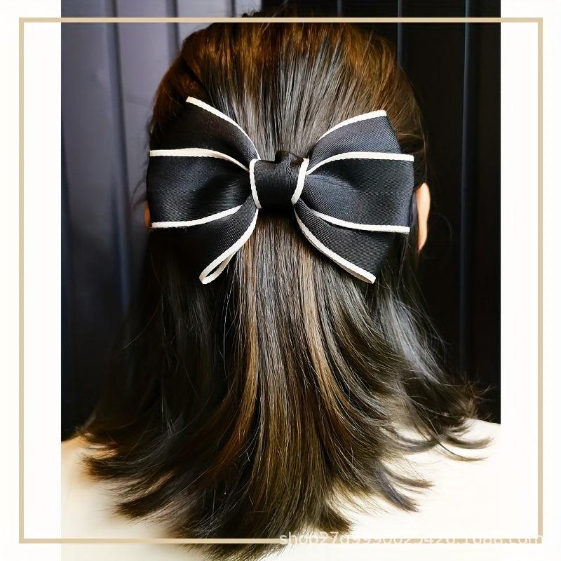 Fabric Bowknot Hair Clip Non slip French Barrette Side Clip Hair Accessories