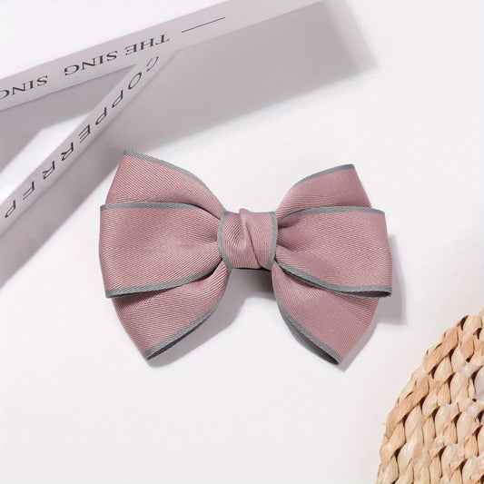 Fabric Bowknot Hair Clip Non slip French Barrette Side Clip Hair Accessories
