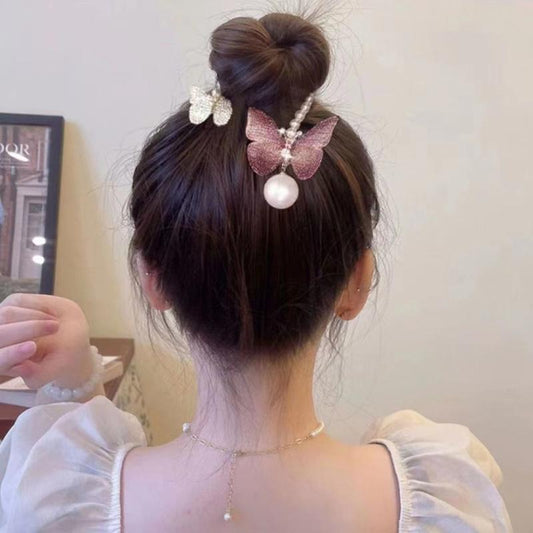 Vintage Rhinestone Butterfly Hair Claw Clip