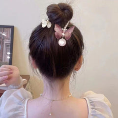 Vintage Rhinestone Butterfly Hair Claw Clip
