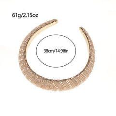 Wide Brim Rhinestone Headband Hair Accessory