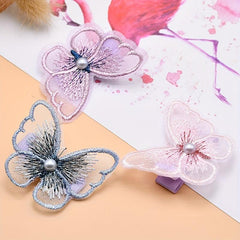 3pcs Butterfly Hair Clip Barrette Non Crease Hair Slides Clip