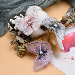 3pcs Butterfly Hair Clip Barrette Non Crease Hair Slides Clip
