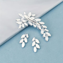 Rhinestone Flower Hair Clip Set for Girls Women