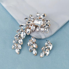 Rhinestone Flower Hair Clip Set for Girls Women
