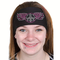 Rhinestone Headband Bandana For Women Wide Elastic Headwear