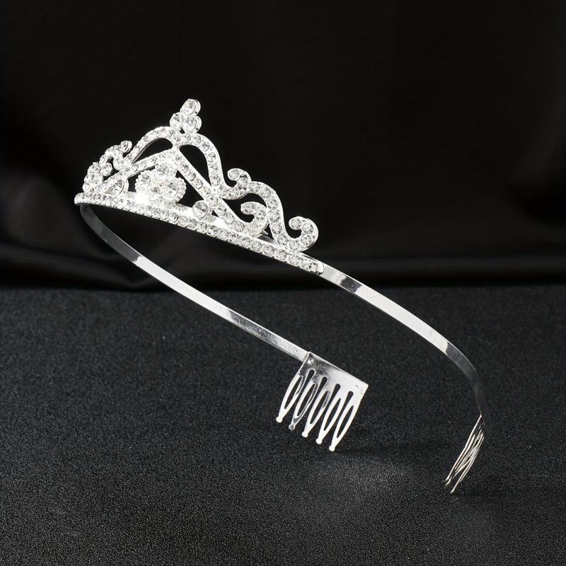 Silvery Rhinestone Headband Comb Hair Jewelry Tiara