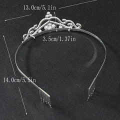 Silvery Rhinestone Headband Comb Hair Jewelry Tiara