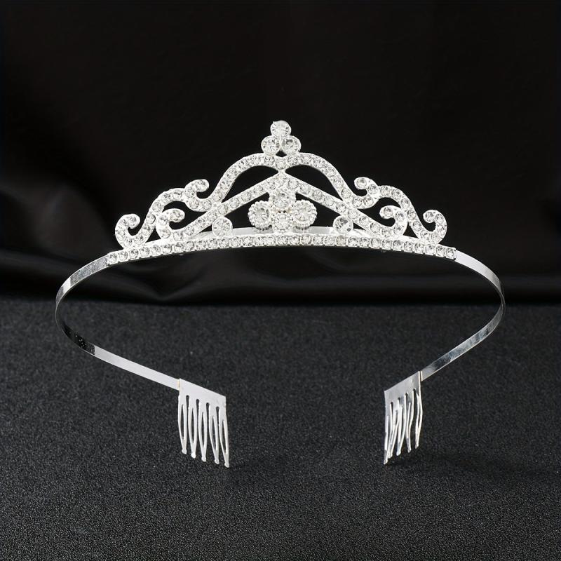 Silvery Rhinestone Headband Comb Hair Jewelry Tiara