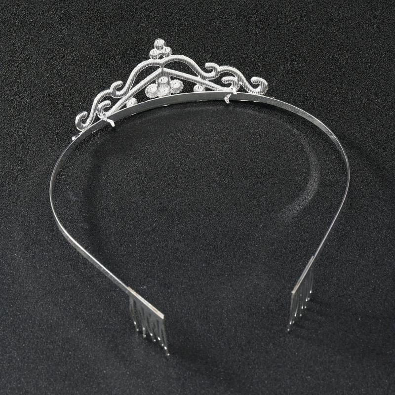 Silvery Rhinestone Headband Comb Hair Jewelry Tiara