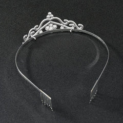 Silvery Rhinestone Headband Comb Hair Jewelry Tiara