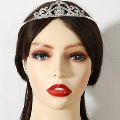 Silvery Rhinestone Headband Comb Hair Jewelry Tiara