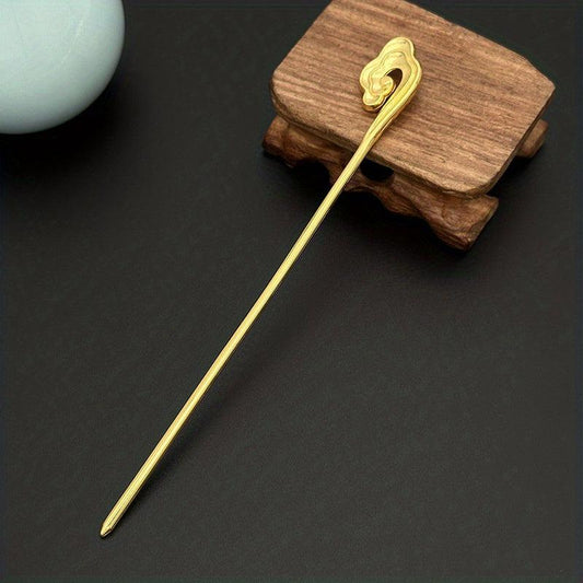 Auspicious Cloud Hairpin Retro Metal Hair Clips Bun Maker Non Slip Decoration