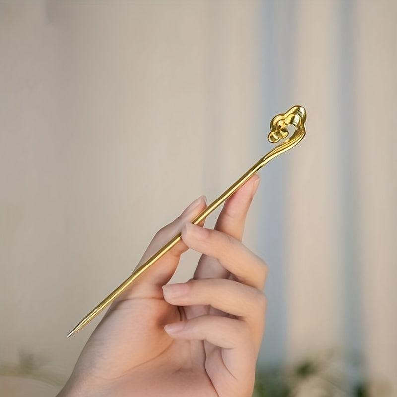 Auspicious Cloud Hairpin Retro Metal Hair Clips Bun Maker Non Slip Decoration