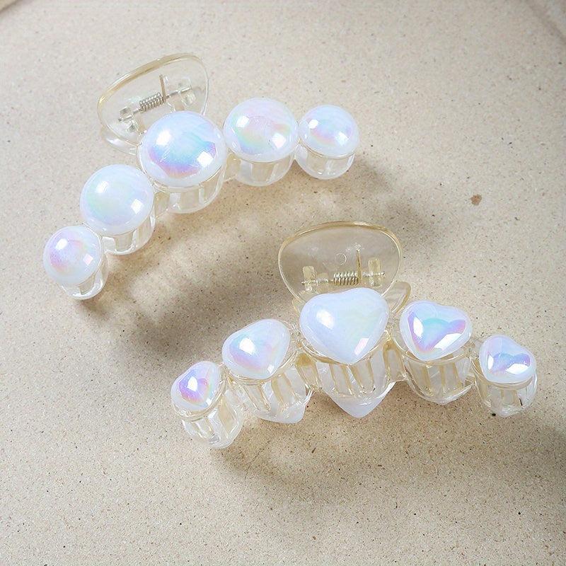 2pcs Large Shark Claw Hair Clip Sweet and Versatile Hair Accessories