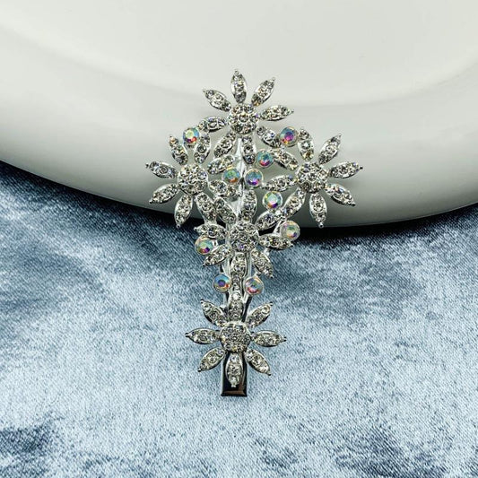 Rhinestone Flower Hair Clip Barrette Hair Slides Clip Non Slip Hair Decoration