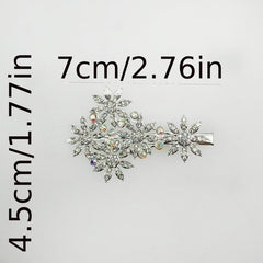 Rhinestone Flower Hair Clip Barrette Hair Slides Clip Non Slip Hair Decoration