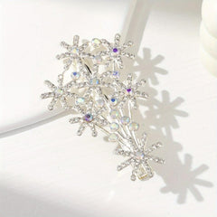 Rhinestone Flower Hair Clip Barrette Hair Slides Clip Non Slip Hair Decoration