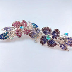 Flower Rhinestone Hair Clip Wedding Headdress Hair Barrettes Spring Clip