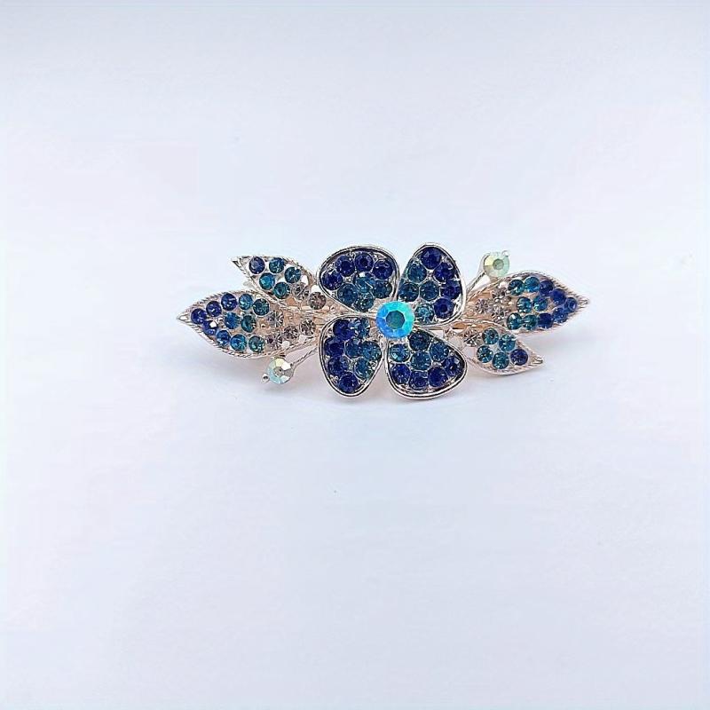 Flower Rhinestone Hair Clip Wedding Headdress Hair Barrettes Spring Clip
