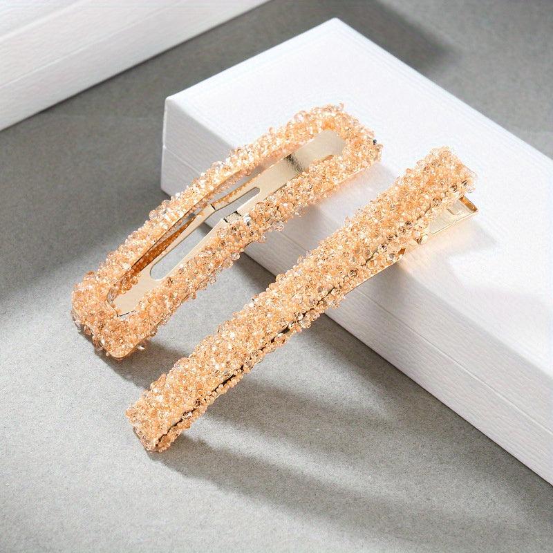 2pcs Geometric Hair Clips for Women Girls