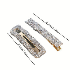 2pcs Geometric Hair Clips for Women Girls