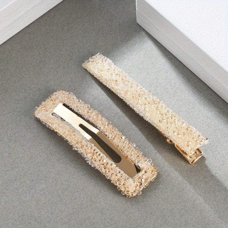 2pcs Geometric Hair Clips for Women Girls