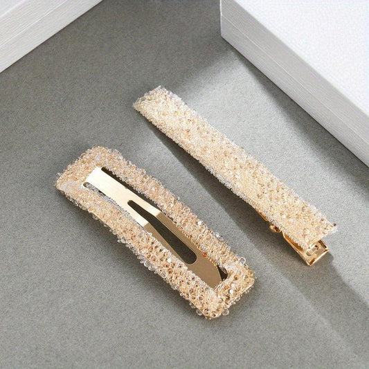 2pcs Geometric Hair Clips for Women Girls