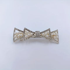 Faux Pearl Rhinestone Hair Clip Non Slip Hair Accessory