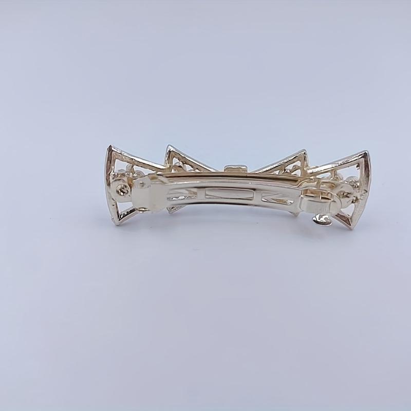 Faux Pearl Rhinestone Hair Clip Non Slip Hair Accessory