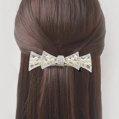 Faux Pearl Rhinestone Hair Clip Non Slip Hair Accessory