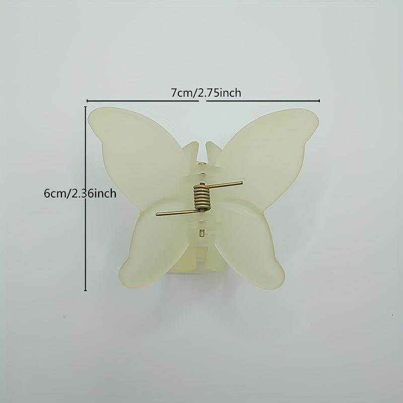 4pcs Butterfly Hair Claw Clip Jelly Banana Clip Non Slip Hair Decoration