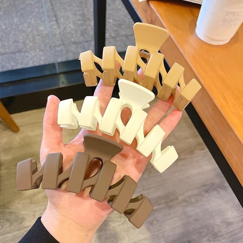 3pcs Large Hair Claw Clips Non Slip Matte Hair Clips Strong Jumbo Claw Clips