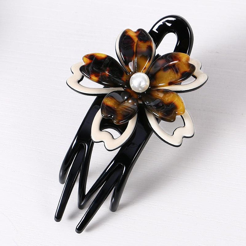 Large Flower Hair Clip Headwear Ponytail Clip