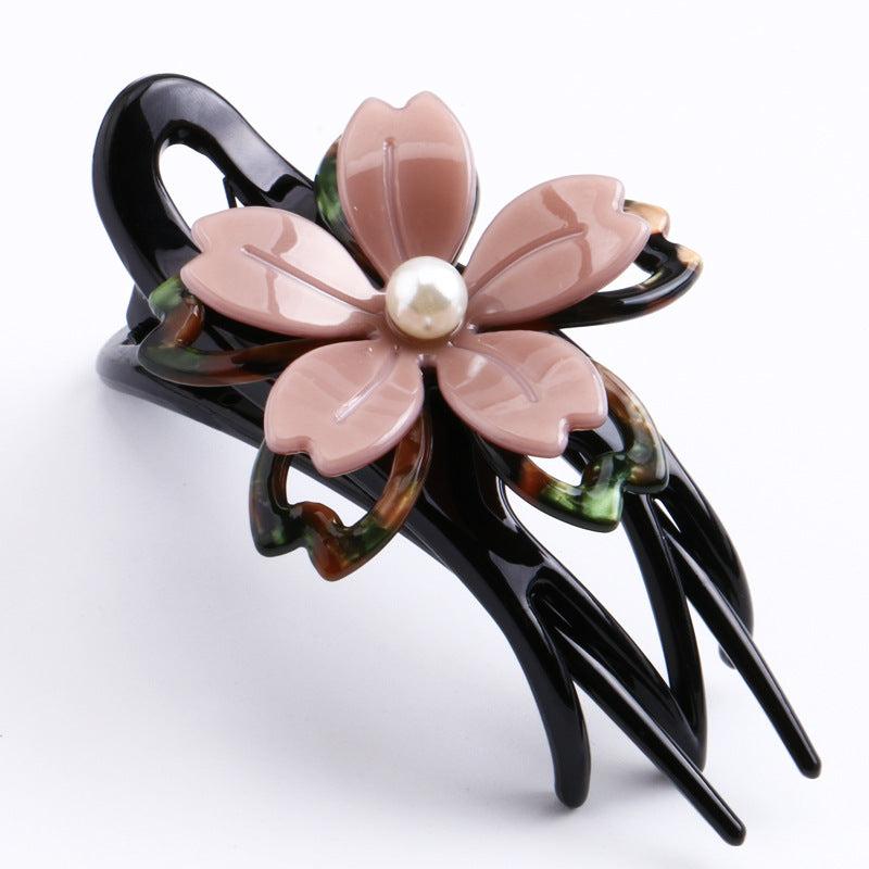 Large Flower Hair Clip Headwear Ponytail Clip