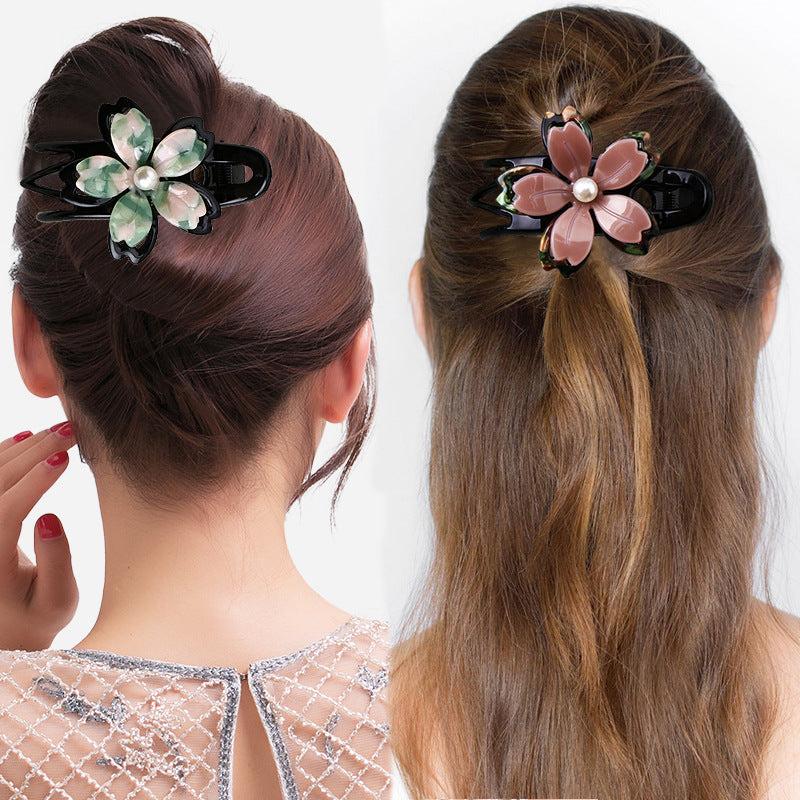 Large Flower Hair Clip Headwear Ponytail Clip
