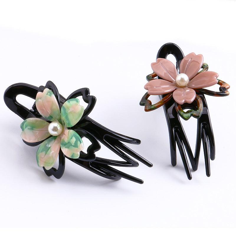Large Flower Hair Clip Headwear Ponytail Clip