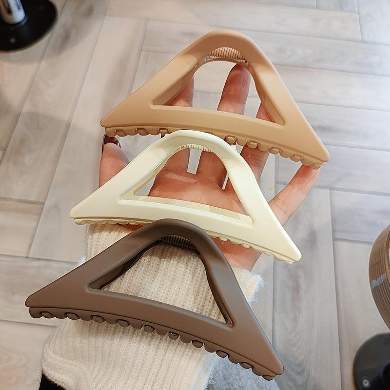 Large Hair Claw Clip Matte Triangle Design