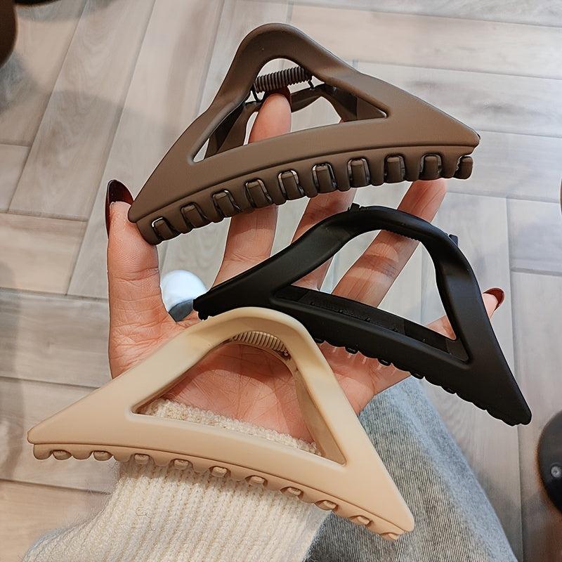 Large Hair Claw Clip Matte Triangle Design