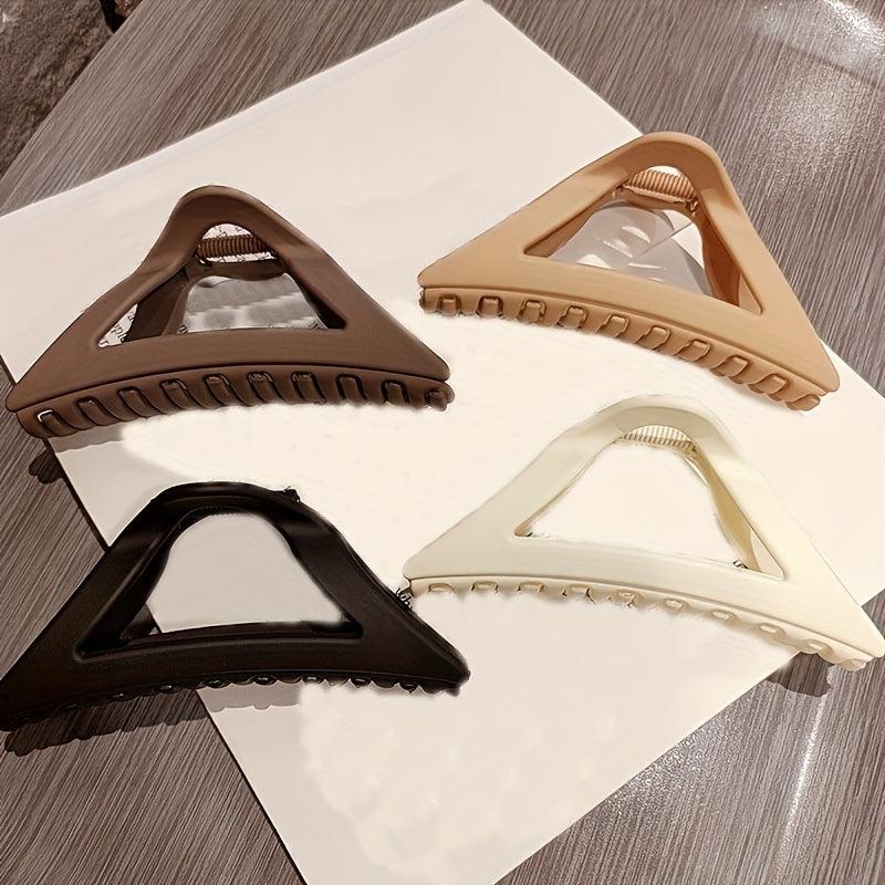 Large Hair Claw Clip Matte Triangle Design