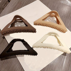 Large Hair Claw Clip Matte Triangle Design