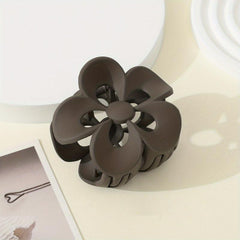 Matte Floral Hollow Hair Clip Hair Claw Clip Minimalist Hair Claw