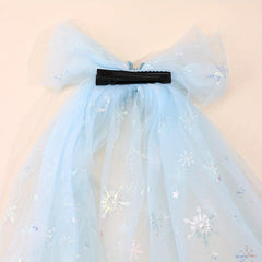 Snowflake Hair Bow Clips Sparkly Chiffon Barrettes Hair Accessories
