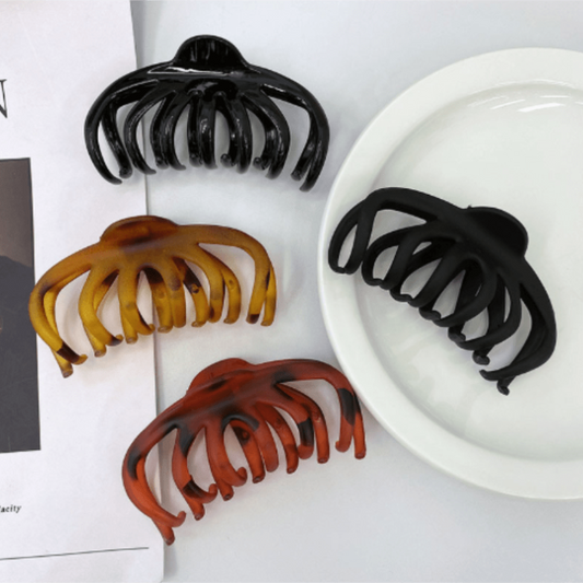 4pcs Large Claw Clip Octopus Clip For Thick Curly Hair Style