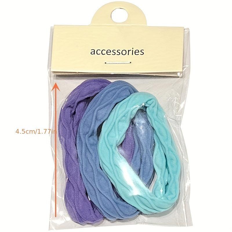 3pcs Candy Hair Tie Plaid Ponytail Holder
