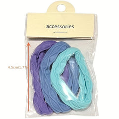 3pcs Candy Hair Tie Plaid Ponytail Holder