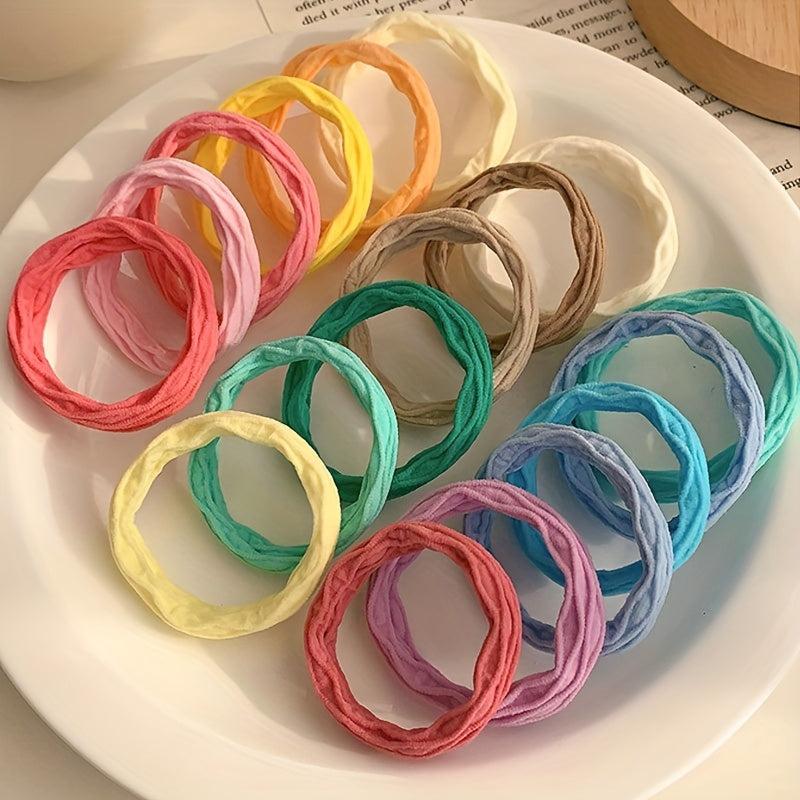 3pcs Candy Hair Tie Plaid Ponytail Holder